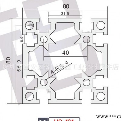 鋁型材.8080加厚工業(yè)鋁型材.支架鋁型材