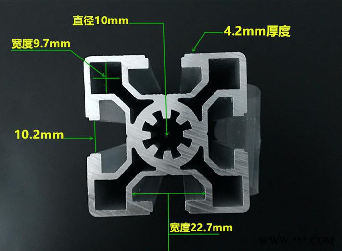 5050歐標工業(yè)鋁型材5050L鋁合金型材 支架鋁材流水線型材 槽10